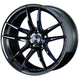 WedsSport RN-55M Black Blue Milled Wheel