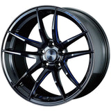 WedsSport RN-55M Black Blue Milled Wheel