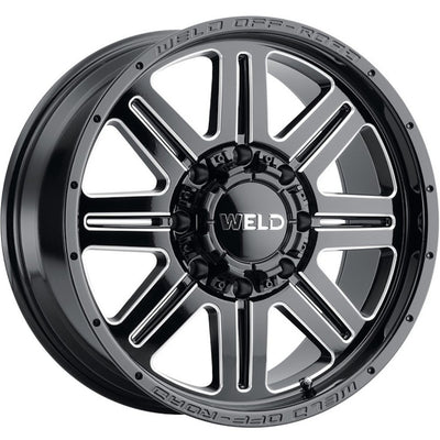 Weld Off-Road Chasm Black Milled Wheel