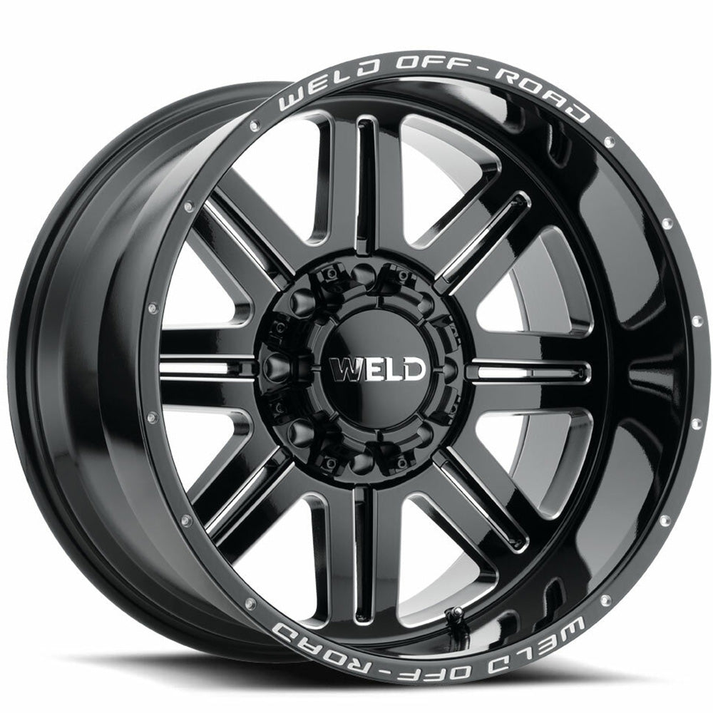 Weld Off-Road Chasm Black Milled Wheel