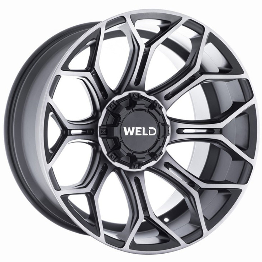 Weld Off-Road Gradient Black Machined Wheel