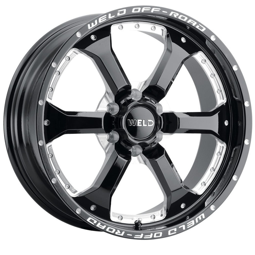 Weld Off-Road Granada 6 Black Milled Wheel
