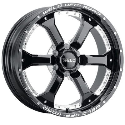 Weld Off-Road Granada 6 Black Milled Wheel