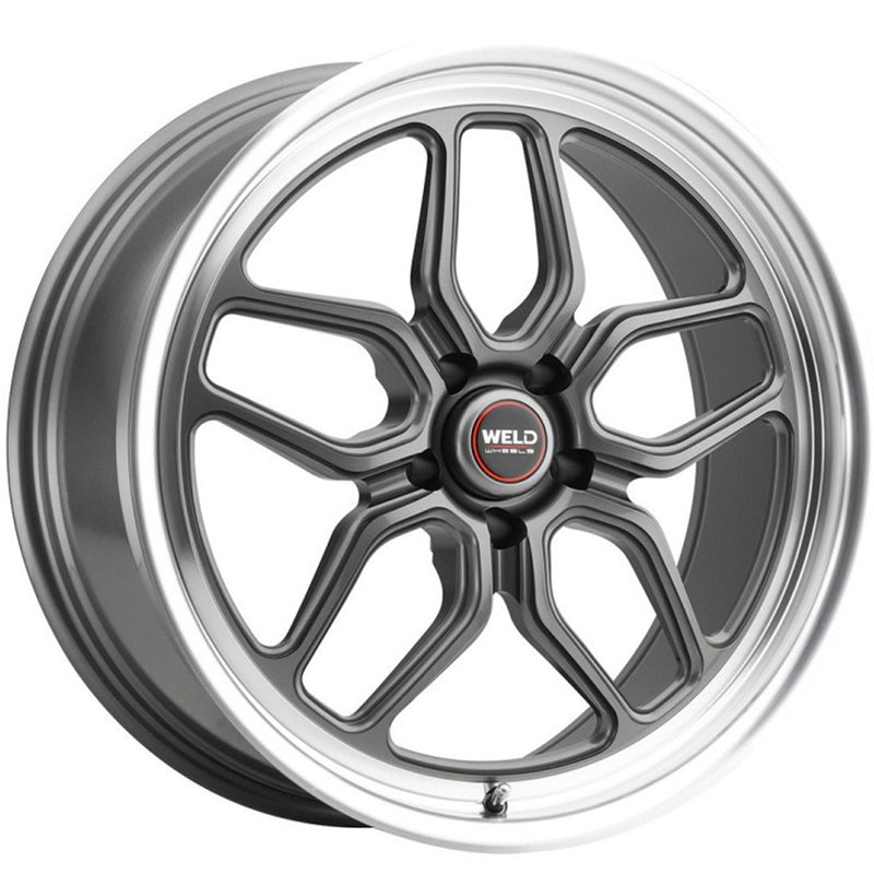 Weld Racing Laguna S108 20x10.5 +38mm Gunmetal with a Polished Lip ...