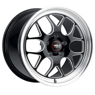 Weld Racing Solana Drag Black Machined Wheel