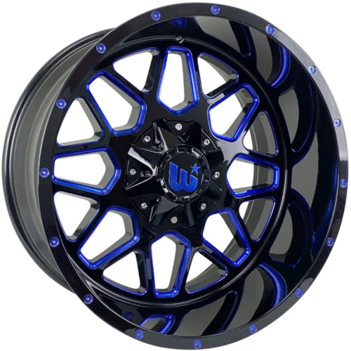 Wesrock Offroad Corral Black Blue Milled Wheel