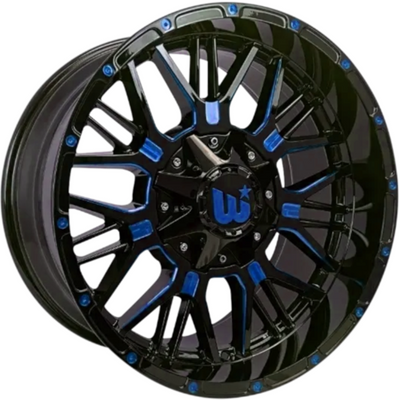 Wesrock Offroad Paxton Black Blue Milled Wheel