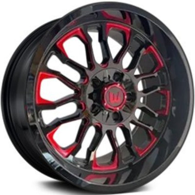 Wesrock Offroad Piper Black Red Milled Wheel