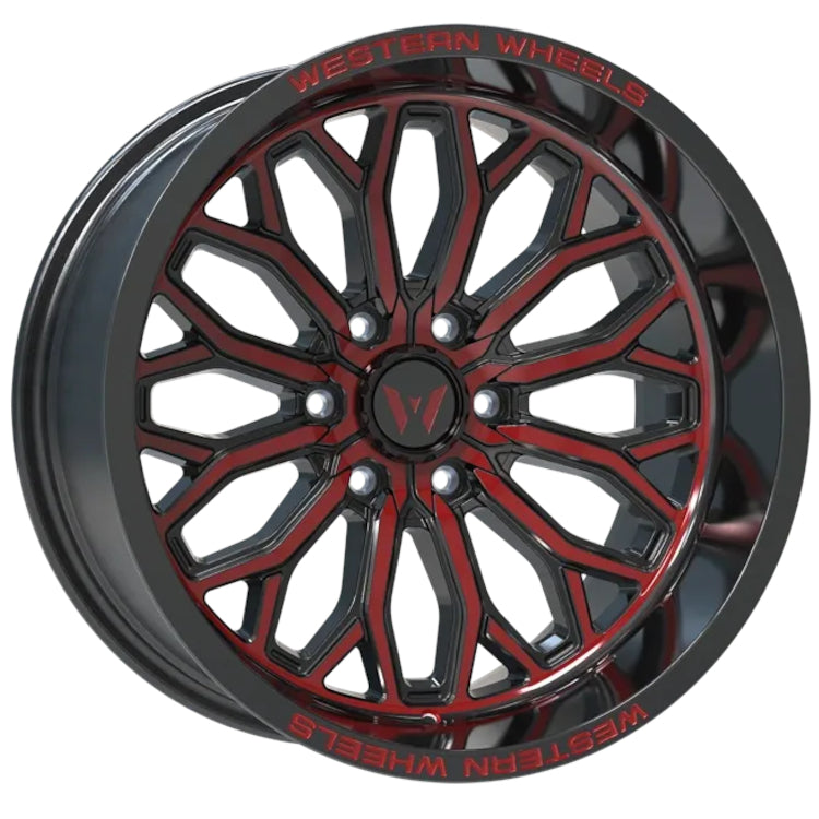 Western Off-Road IR08 Black Red Wheel