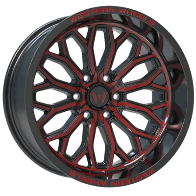 Western Off-Road IR08 Black Red Wheel