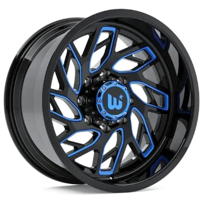 Western Off-Road MS83 Black Blue Milled Wheel