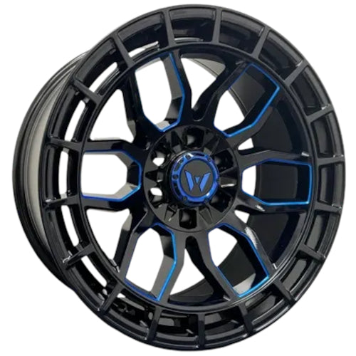 Western Off-Road TR70 Black Blue Milled Wheel