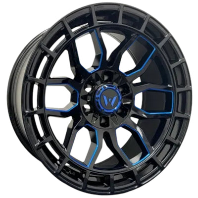 Western Off-Road TR70 Black Blue Milled Wheel