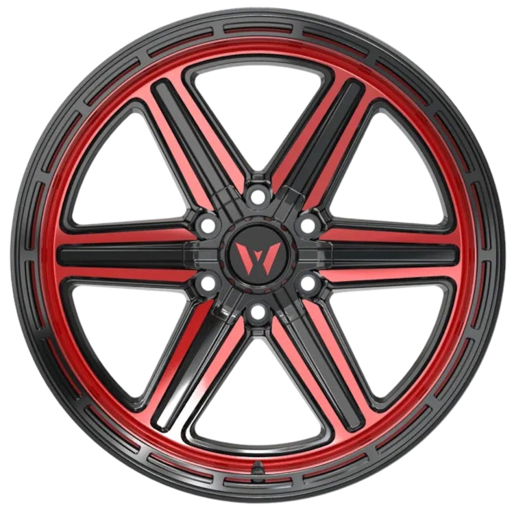 Western Off-Road YR13 Black Red Milled Wheel