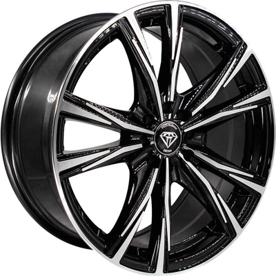 White Diamond W2750 Black Machined Wheel