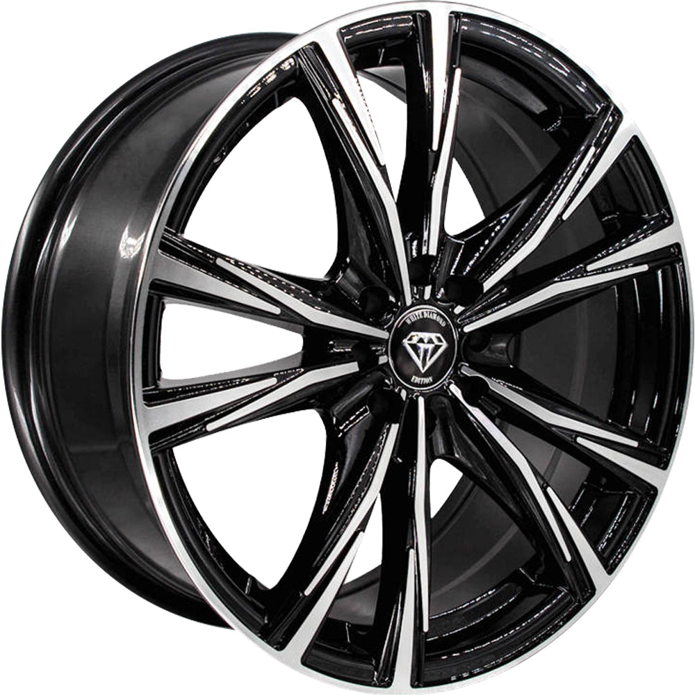 White Diamond W2750 Black Machined Wheel