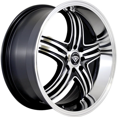White Diamond W288 Black Machined Wheel