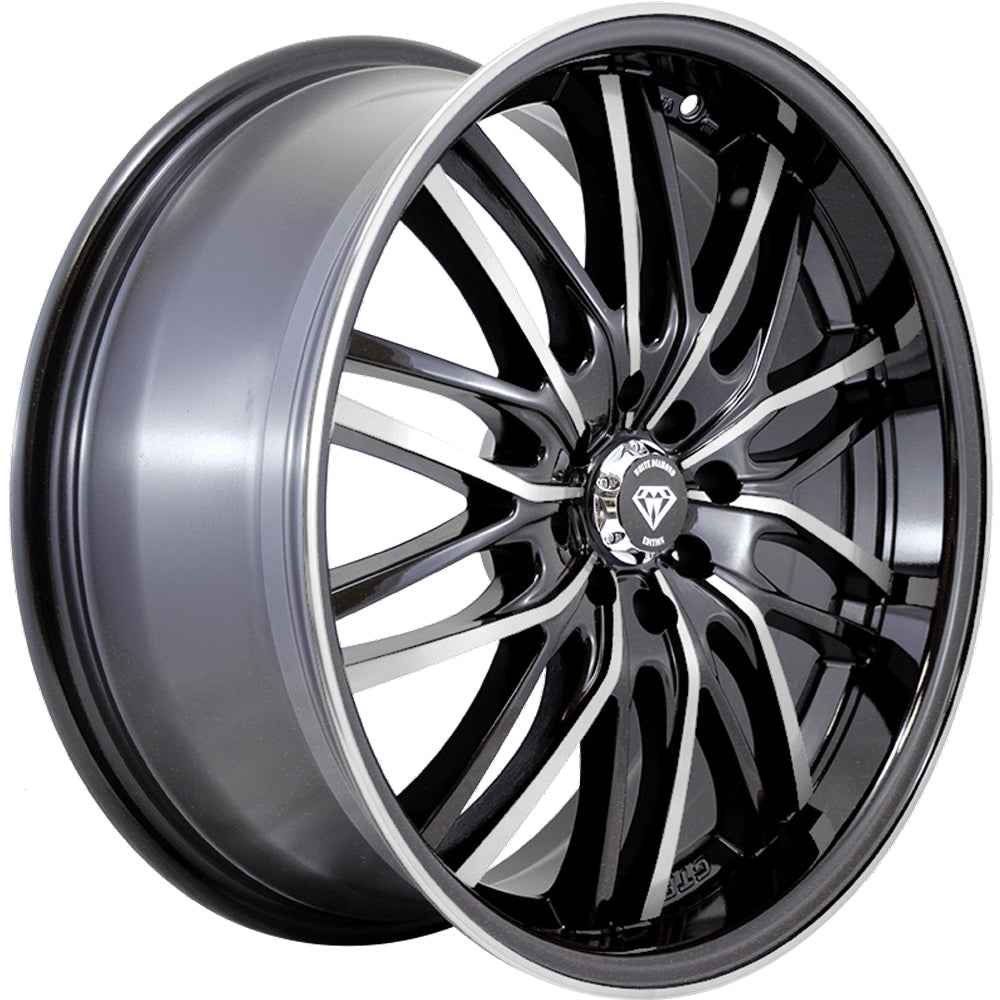 White Diamond W3108 Black Machined Wheel
