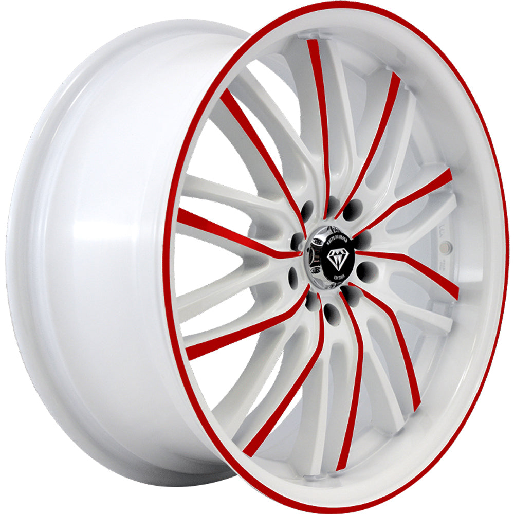 White Diamond W3108 White Red Wheel