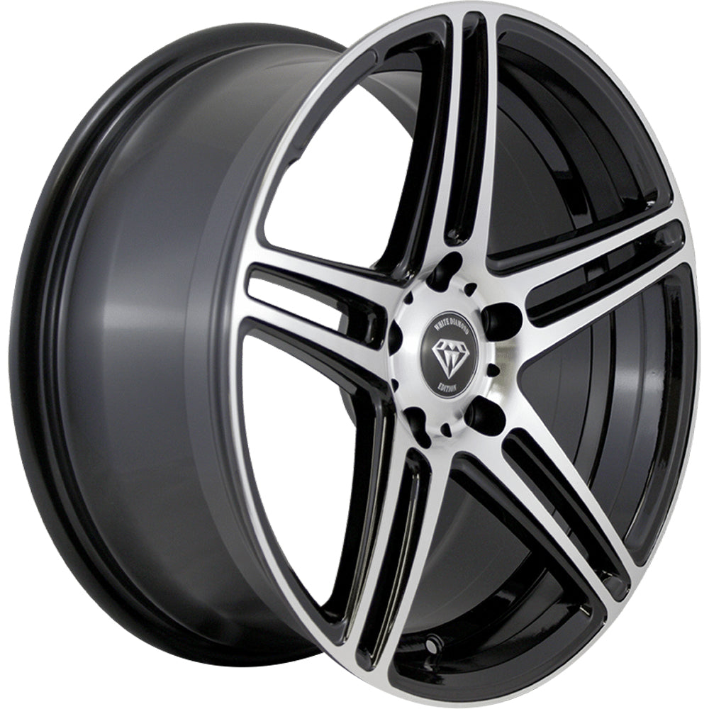 White Diamond W3184 Black Machined Wheel