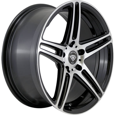 White Diamond W3184 Black Machined Wheel