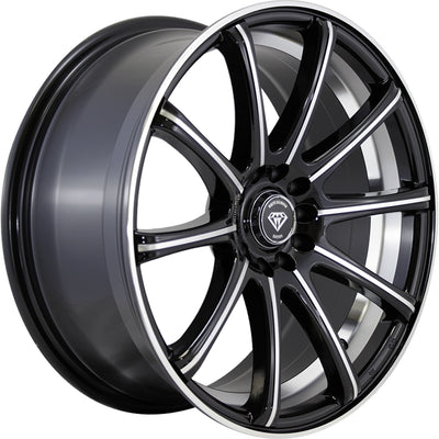 White Diamond W3195 Black Machined Wheel