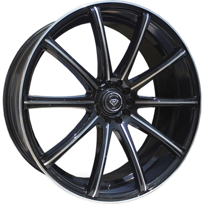 White Diamond W3195 Black Machined Wheel
