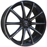 White Diamond W3195 Black Machined Wheel