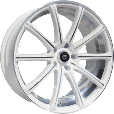 White Diamond W3195 White Machined Wheel