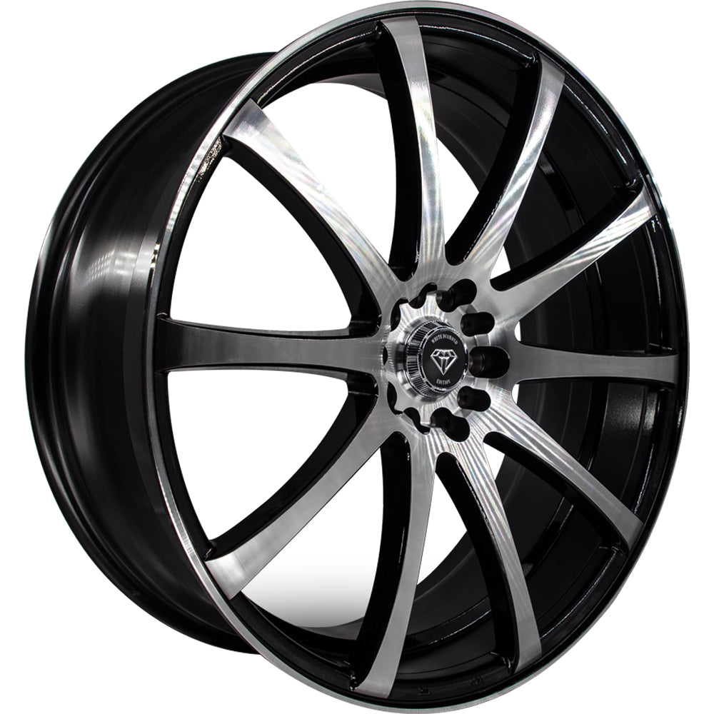 White Diamond W3196 Black Machined Wheel