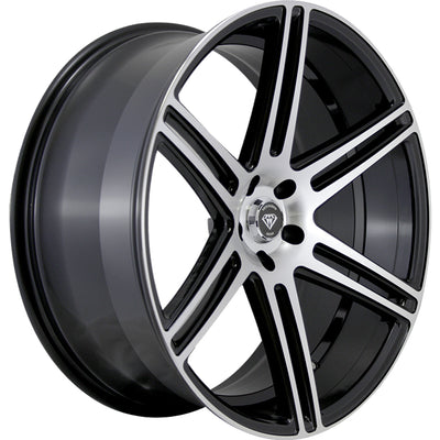 White Diamond W3198 Black Machined Wheel