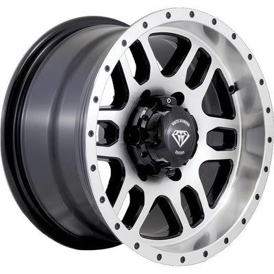 White Diamond W3244 Black Machined Wheel