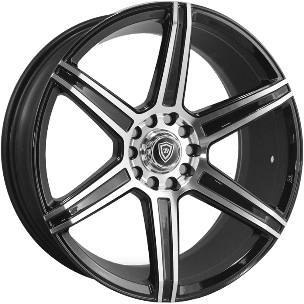 White Diamond W3737 Black Machined Wheel