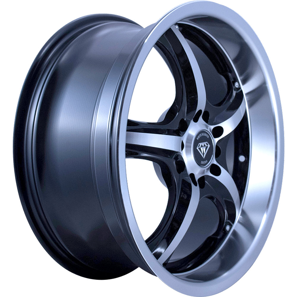 White Diamond W511 Black Machined Wheel