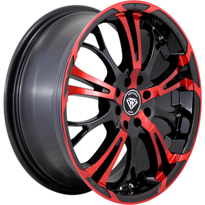 White Diamond W667 Black Red Wheel