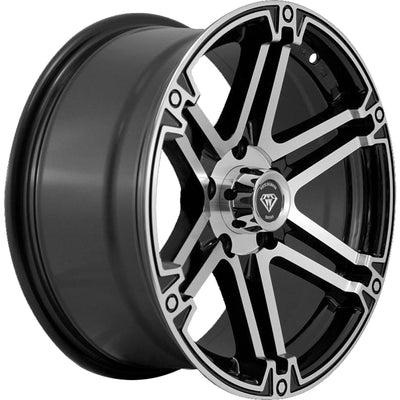 White Diamond W8506 Black Machined Wheel