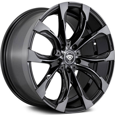 White Diamond W9534 Black Machined Wheel