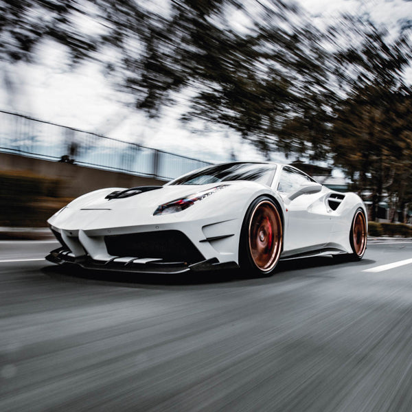 Brixton Forged PF10 on White Ferrari 488 Novitec