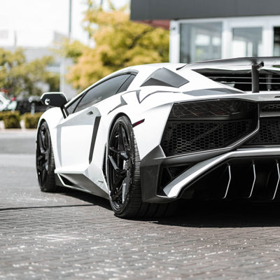 Brixton Forged PF5 on White Lamborghini Aventador Black