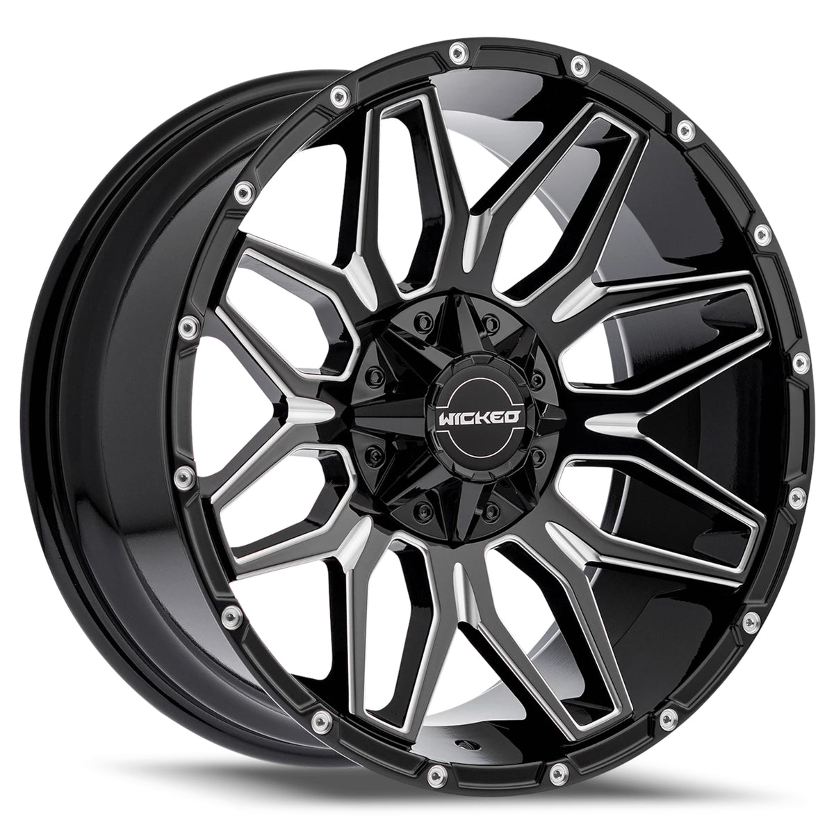 Wicked Offroad W825 Black Milled Wheel