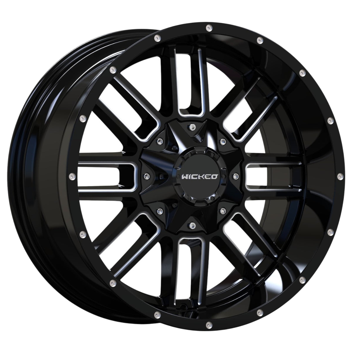 Wicked Offroad W826 Black Milled Wheel