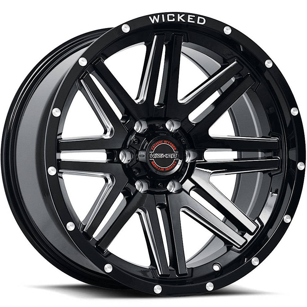 Wicked Offroad W901 Black Milled Wheel