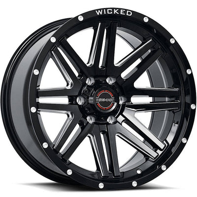 Wicked Offroad W901 Black Milled Wheel