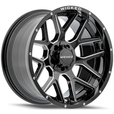 Wicked Offroad W903 Black Milled Wheel
