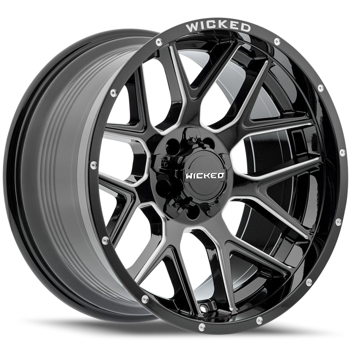 Wicked Offroad W903 Black Milled Wheel