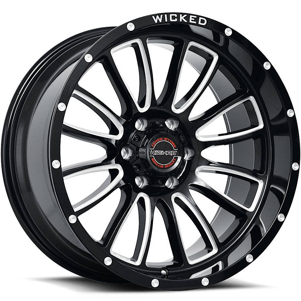 Wicked Offroad W908 Black Milled Wheel