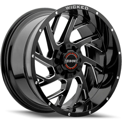 Wicked Offroad W930 Black Milled Wheel