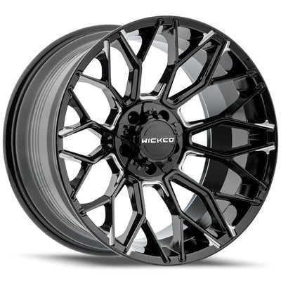 Wicked Offroad W934 Black Milled Wheel