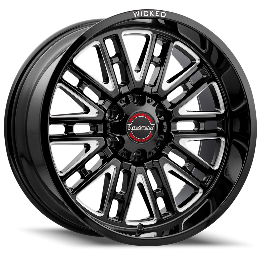 Wicked Offroad W937 Black Milled Wheel
