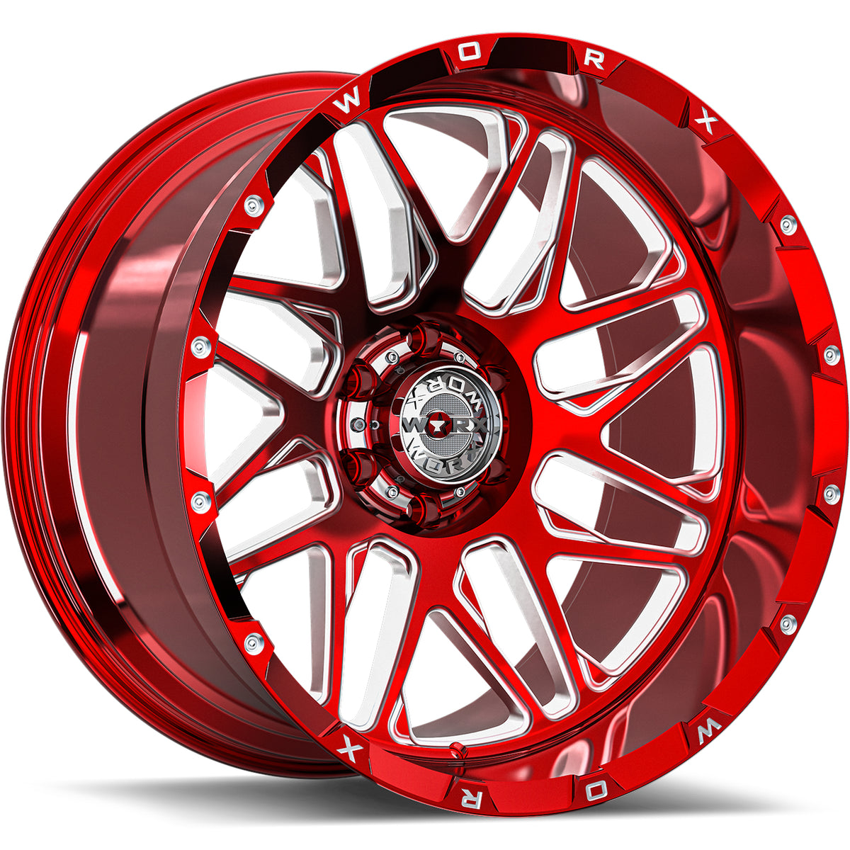 Worx Forged WF819 Polished Red Wheel